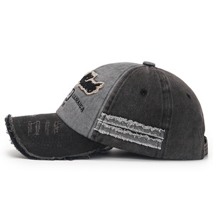 Ripped Distressed Vintage Baseball Cap 1969 Kingston Jamaica Embroidery Unisex Sunshade Hat Four Seasons Wear - Product Image 2