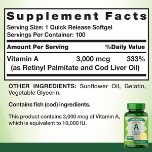 LIFEWORTHプライベートラベルビタミン目の健康免疫はビタミン<span class=keywords><strong>A</strong></span>カプセルをサポートします - Product Image 5