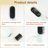 Brosse de massage électrique pour cheveux avec coussin d'air, diffuseur d'huiles essentielles et technologie d'ions négatifs pour la croissance des cheveux et le soin du cuir chevelu