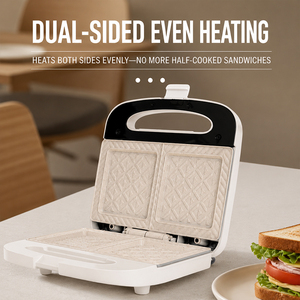 <span class=keywords><strong>Sandwichera</strong></span> Eléctrica Compacta de Doble Cara con Placas Antiadherentes Triangulares para un Calentamiento Uniforme, Ideal para el Hogar y la Cocina - Product Image 1