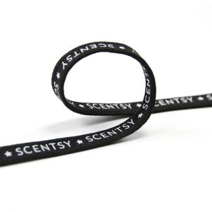 Wholesale Custom Drawstring <b>Cord</b> Recycled Logo 1cm Flat Polyester <b>Cord</b> With Printed Letters <b>Cord</b> Hoodie String for Swim Shorts - Product Image 5