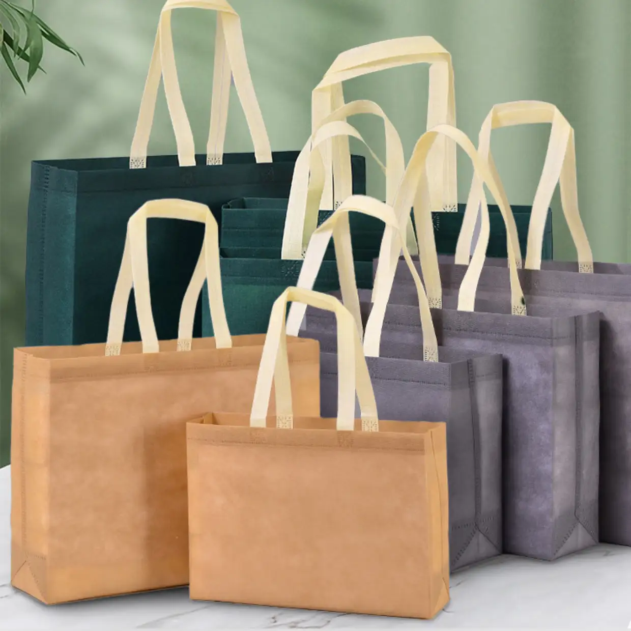 Customized Logo Non woven Shopping Bags Take Away Handbag Non woven Colourful Bags