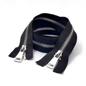Wholesale 5# Close End Metal Zip Brass Teeth Jacket Zipper Custom Color Metal Zipper
