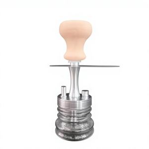 Base de metal para cachimba con mango de madera y soporte de vidrio, herramienta para reparación de cachimbas - Product Image 2