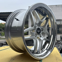 Rines Forjados Personalizados Viaol de 2 Piezas con Borde Pulido Estilo Stance/VIP 5x114.3/5x100 18x9/9.5/10J 17x8/9J Compatibles con Nissan Silvia Toyota
