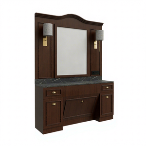 Espejo de Barbería Comercial de Lujo, Moderno, Ajustable, de Madera Real, Elegante y Duradero, Modelo 316 de Fábrica para Salón - Product Image 1