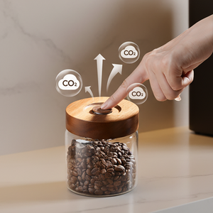 Barattolo in <span class=keywords><strong>Vetro</strong></span> per Conservazione Alimenti con Valvola <span class=keywords><strong>di</strong></span> Rilascio dell'Aria, Certificato per la Sicurezza, Sigillato <span class=keywords><strong>Sottovuoto</strong></span> - Product Image 5