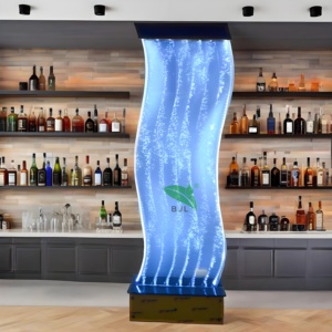 Luxury Living Room Bar Furniture Light up LED S Shape Acrylic Water Bubble Room <strong>Partition</strong> <strong>Wall</strong> - Product Image 1