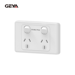 GEYAカスタムオーストラリア標準PC素材パネル117mm * 74mm 10A水平ダブルパワーポイントDPウォールソケット - Product Image 2