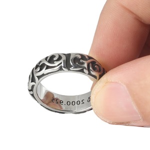 yunnique <b>Titanium</b> Steel Floral Vine <b>Ring</b> Unisex Fashion Jewelry Gift 24005 - Product Image 3