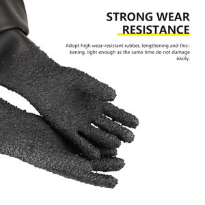 Gant de sablage en latex pur à surface de particules de 650 mm de longueur pour cabine de sablage, gants de sablage en caoutchouc - Product Image 4