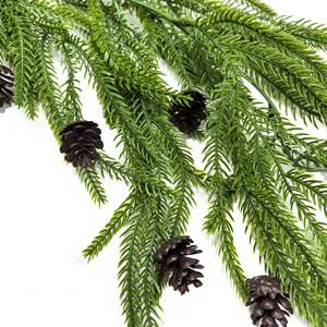 Guirnalda <span class=keywords><strong>de</strong></span> Navidad Artificial respetuosa con el medio ambiente para colgar en la pared <span class=keywords><strong>de</strong></span> mimbre <span class=keywords><strong>de</strong></span> pino ciprés suave para la decoración del hogar, Hotel y oficina - Product Image 4