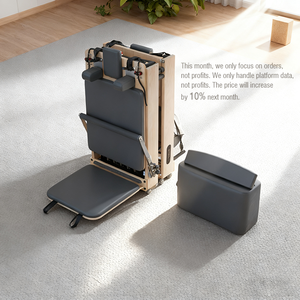 Machine de Pilates Reformer Pliante Professionnelle en Bois de Chêne avec Barre de Repose-Pieds Ajustable pour Studio de Pilates – Vente en Gros - Product Image 4