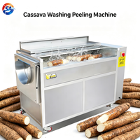 Industriële speciale schuurborstel Cassave-wasser en -schiller model 120, 3000W, 750KG/H voor Afrikaanse Akpu Fufu fabriek