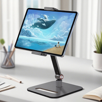 Support de support de tablette PC de bureau robuste pour support d'écran de moniteur ipad logo personnalisé