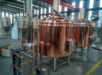 Équipement complet de brasserie artisanale pour la brassage au cuivre rouge