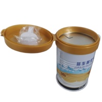 Boîtes métalliques vides de lait sec en poudre personnalisées de 300 g boîtes de conserve de café en fer blanc avec bouchon à rabat en plastique