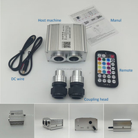 Kit moteur LED 1200 pièces 0,75 mm 3 m 16W double port 12V pour éclairage de plafond de voiture à effet scintillant et contrôle tactile, source lumineuse ciel étoilé pour toit de voiture
