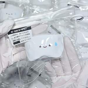 Juguete Blandito Silencioso con Cara Sonriente, Diseño de Gota de Lluvia Azul, Textura Cremosa, Alivia el Estrés, Juguete de Silicona de Grado Alimenticio DIY - Product Image 2