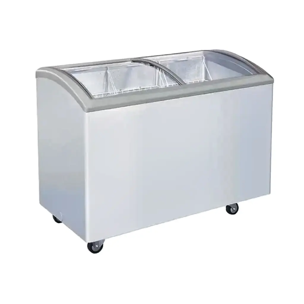 Support Customized Factory Supply Chest Horizontal Freezer Copper Store Power Layer Style Food Plate Pure Cooling