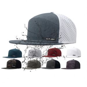 Casquette de sport en coton 7 panneaux AI-MICH de haute qualité, découpe laser personnalisée, snapback, imperméable, idéale pour le cyclisme en extérieur, promotionnelle - Product Image 1