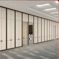 Cloison de séparation coulissante moderne en aluminium, structure métallique modulaire, insonorisée, revêtement en tissu mélaminé, pour bureau commercial et école