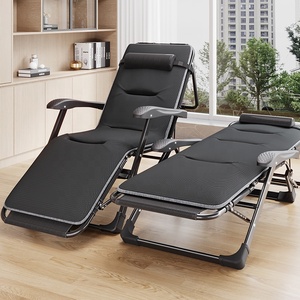 Lit de pause déjeuner portable extérieur camping chaise pliante lit chaise longue de jardin chaise - Product Image 3