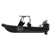 Bateau pneumatique de luxe RIB 680 de 22 pieds avec coque en aluminium Hypalon/Orca/PVC et pont solaire