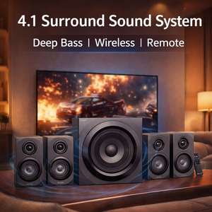 Set Audio <span class=keywords><strong>Home</strong></span> <span class=keywords><strong>Theater</strong></span> ad Alte Prestazioni con Potente <span class=keywords><strong>Subwoofer</strong></span> e Riproduzione Multi-Input per l'Intrattenimento del Soggiorno - Product Image 1