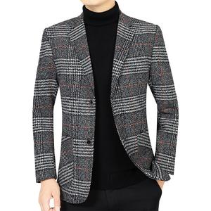 Blazer de <span class=keywords><strong>hombre</strong></span> de mediana edad 2024 primavera nuevo traje de papá de una sola pieza sin hierro primavera y otoño traje de <span class=keywords><strong>hombre</strong></span> - Product Image 4