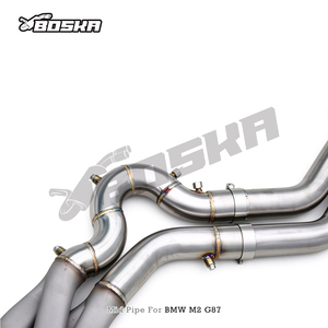 Tuyau intermédiaire d'échappement BOSKA Z avec résonateur pour BMW M2/M3/M4 G80/G82/G87 3.0T 2021-2026 en acier inoxydable SS304, longueur égale, avec OPF - Product Image 3