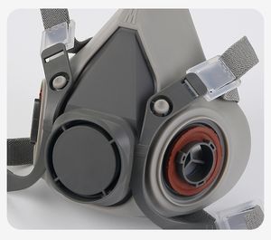 6200 Máscara de gas de media cara Respirador de goma reutilizable para olor de pintura y polvo de vapor orgánico Estándar KN95 - Product Image 4