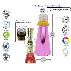 ODM di buona qualità bottiglia d'acqua ABS Sippers plastica Mini Sipper paglia per Champagne e vino - Product Image 6