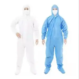 Factory Price Polyethylene PPE Suit Surgical Isolation Gowns Medical Suits Disposable Protective Coverall For Hospital
