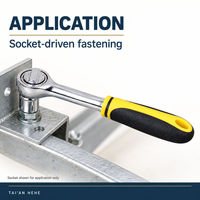 Clé à cliquet à tête ronde réversible, poignée ergonomique antidérapante en caoutchouc pour outils de réparation automobile