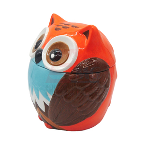 Stockage des aliments en céramique en forme de hibou et pot à biscuits avec couvercle pour stockage et affichage de bonbons - Product Image 3