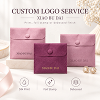 Pochette cadeau en microfibre suédée rose poudré de qualité supérieure, résistante à l'eau, écologique, avec logo personnalisé, fabrication OEM ODM directe d'usine