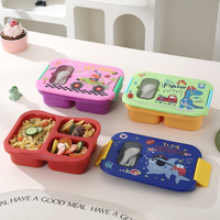 Boîtes à lunch hermétiques réutilisables avec couvercle en plastique, contenants de stockage alimentaire résistants au congélement