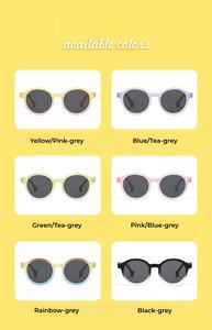 แว่นกันแดดเด็กทรงกลมกรอบ TR90 ดีไซน์สีสันสดใส โลโก้สั่งทำได้ ป้องกันรังสียูวี 400 สำหรับกิจกรรมกลางแจ้ง - Product Image 2