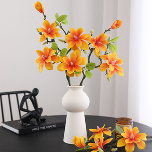 Flor Artificial de Alta Calidad con Tacto Real, Flor de <span class=keywords><strong>Magnolia</strong></span> <span class=keywords><strong>Yulan</strong></span> para Decoración del Hogar, Centro de Mesa, Decoración de Bodas - Product Image 3