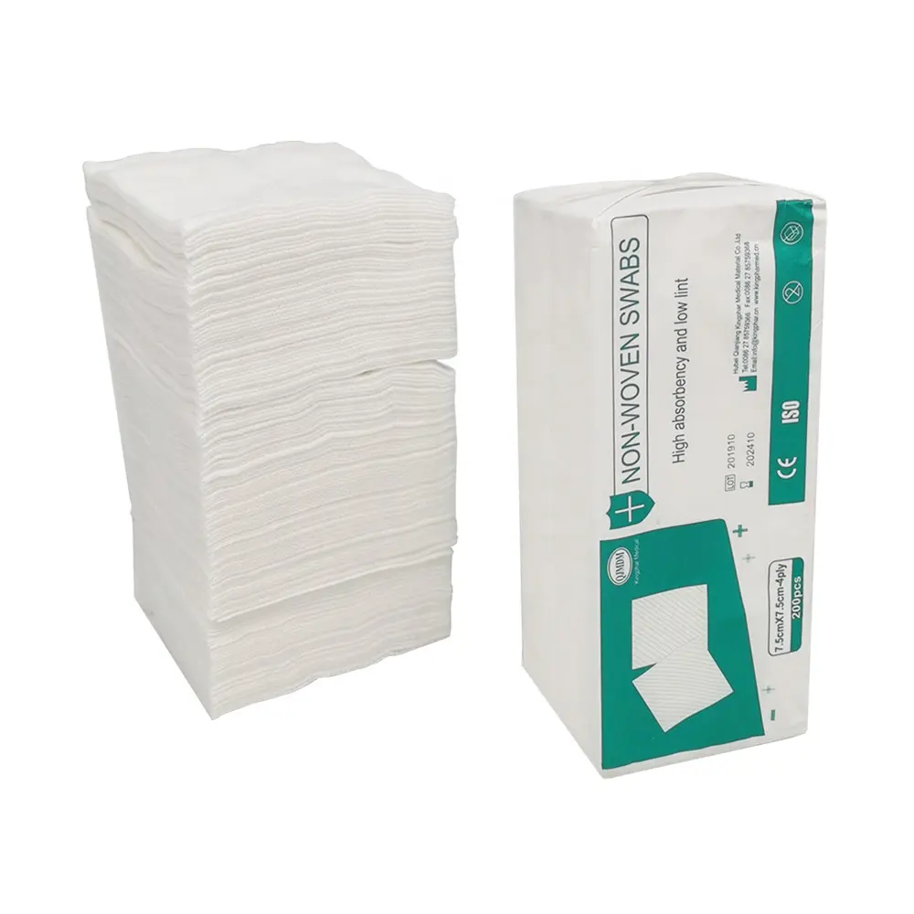 [Hersteller] 30 gsm10cm * 10cm sterile einteilige Ein packung Vlies-Mull tupfer schwämme