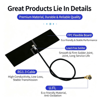 Antenne FPC omnidirectionnelle interne flexible durable 2,4 GHz 3dBi UFL 12 cm 50 Ohm adhésive pour WiFi ZigBee IoT Routeur Drone Robot