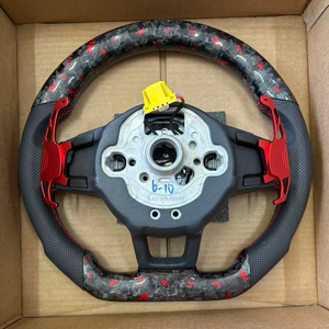 Volante de Fibra de Carbono Forjado Personalizado, Apto para Volkswagen Golf Mk7 7.5 GTI GTS GTD GTE R <span class=keywords><strong>Line</strong></span> <span class=keywords><strong>Polo</strong></span> GTI MK7 - Product Image 3