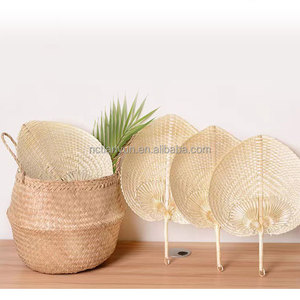 Décorations murales de style bohème, éventail en bambou tissé à la main |   Ornement suspendu double usage durable et ventilateur pratique - Product Image 3