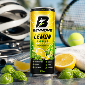Bevanda Energetica Gassata al Gusto Limone e Basilico con Taurina e Vitamine, Produzione OEM Personalizzata, Acqua Frizzante Aromatizzata - Product Image 3
