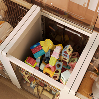 Caja de Almacenamiento para Muñecas WANUO, Caja de Almacenamiento Plegable para el Hogar, Caja de Almacenamiento Multiusos de Plástico con Ruedas para un Movimiento Flexible
