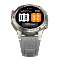 Montre connectée CE FCC RoHS 2024 pour hommes, montre connectée de sport de plein air, étanche 5ATM, GPS intégré, suivi de trajectoire hors ligne, baromètre