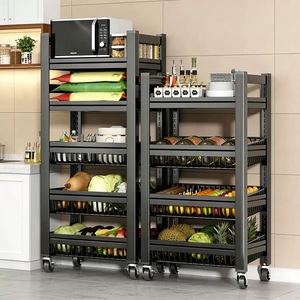Organizzatore da <span class=keywords><strong>Cucina</strong></span> <span class=keywords><strong>Mobile</strong></span> Versatile con Cestello per Prodotti Rimovibile a 360° °   Scaffale Girevole con Ruote per <span class=keywords><strong>Dispensa</strong></span> della <span class=keywords><strong>Cucina</strong></span> - Product Image 1