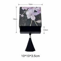 Boîte à bijoux rectangulaire rigide personnalisée avec fermeture éclair et laminage mat, boîtes en carton pour emballage cadeau