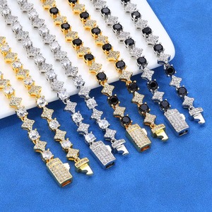 Collier Chaîne Tennis VVS1 Moissanite pour Hommes et Femmes en Argent Sterling 925, Bijoux Hip Hop Iced Out, Sur Mesure, Passe le Testeur de Diamant Bli - Product Image 3